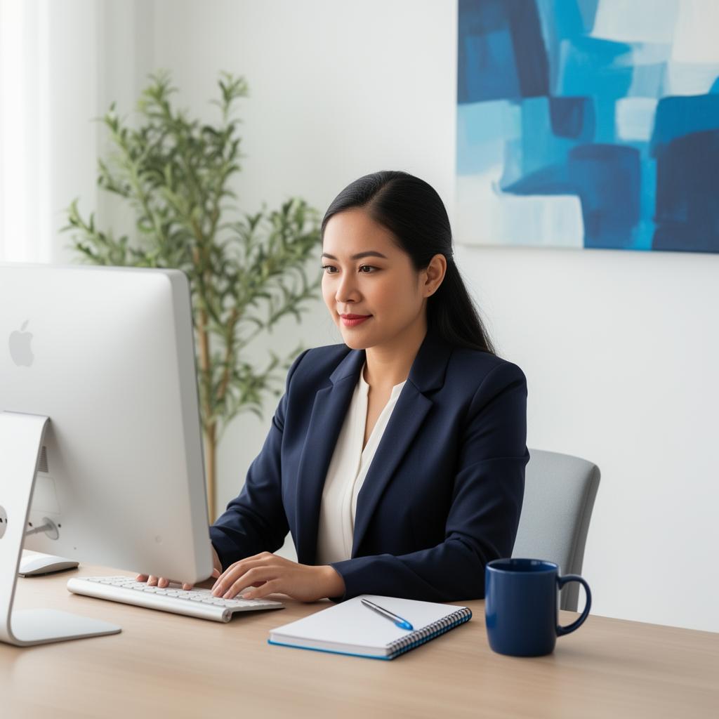 Professional Filipino offshore team member working independently