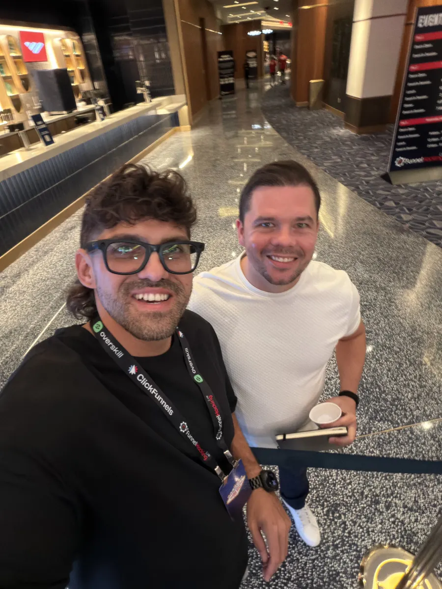 Reef with a guest at Funnel Hacking LIVE
