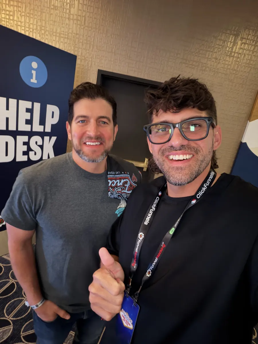 Reef with a guest at Funnel Hacking LIVE